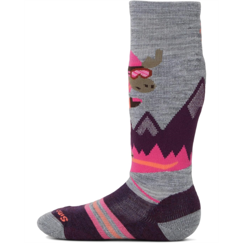 Unisex Smartwool Kids Wintersport Full Mountain Moose Pattern OTC Socks (Toddler/Little Kid/Big Kid)