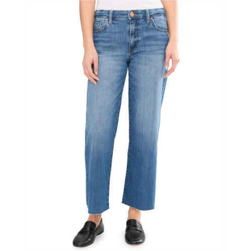 KUT from the Kloth Charlotte High-Rise Wide Leg with Raw Hem