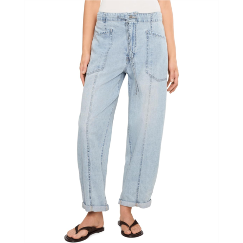 DAZE Villa Drawstring Barrel Leg In Wild Card