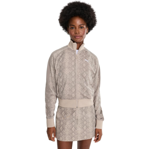 Womens PUMA T7 Snake Print Short Track Jacket