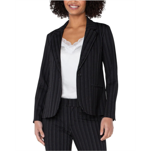 Liverpool Los Angeles Stripe Knit Jacquard Fitted Blazer