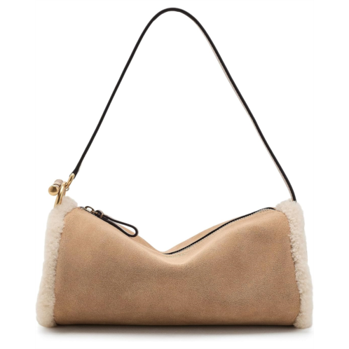POLO Ralph Lauren Lauren Ralph Lauren Shearling-Trim Medium Blaike Barrel Bag