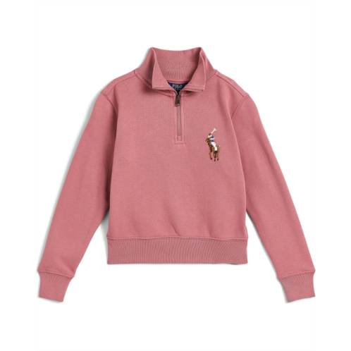 Girls Polo Ralph Lauren Kids 3/4 Zip Fleece Pullover (Big Kid)