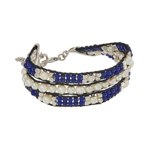 Lucky Brand Twisted Pearl and Blue Bracelet