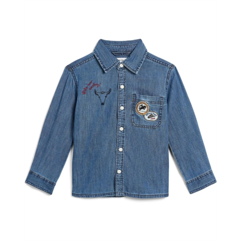 Boys abercrombie kids Denim Patch Shirt (Little Kid/Big Kid)
