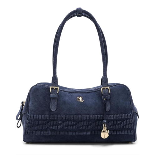 POLO Ralph Lauren Lauren Ralph Lauren Cable-Embossed Large Marcy Zip Satchel