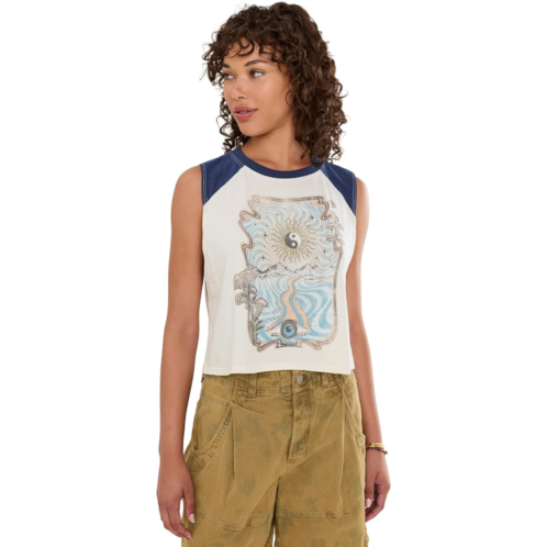 Womens Spiritual Gangster Cosmic Mirage Rally Crop Tank