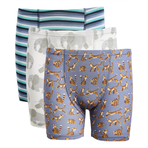 Kickee Pants Kids Print Boxer Briefs Set of 3 (Big Kid)