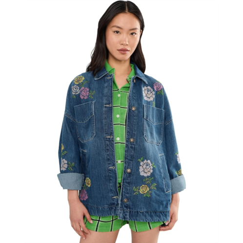 Womens Free People Madison City Embroidered