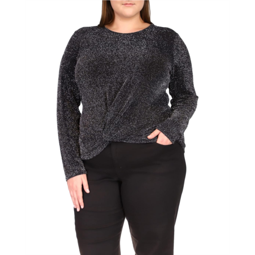 Michael Michael Kors Plus Size Twist Hem Long Sleeve Top