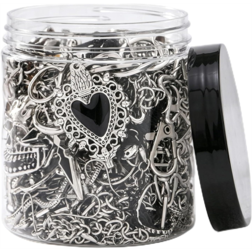 Mystery Jewelry Jar for Women - Surprise Gothic Witchy Jewelry Box Vintage Gift Set Multi Style with Necklaces Earrings Rings Bracelets Halloween Costume Accessories Gift for Her