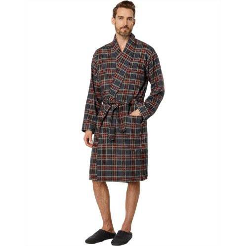 Mens L.L.Bean Scotch Plaid Flannel Robe Regular