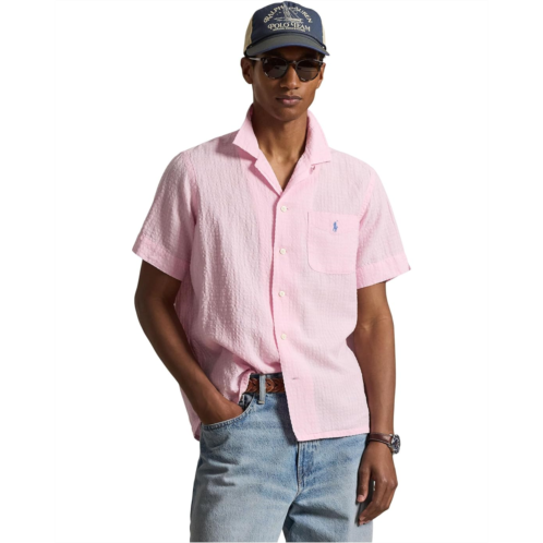 Mens Polo Ralph Lauren Classic Fit Linen-Blend Seersucker Shirt