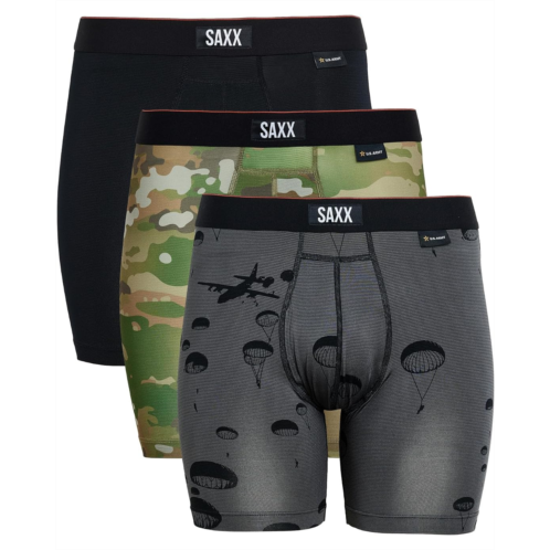 Mens SAXX UNDERWEAR Multi-Sport Mesh Boxer Briefs Fly 3-Pack