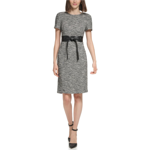 Calvin Klein Tweed Faux Leather Belt Sheath