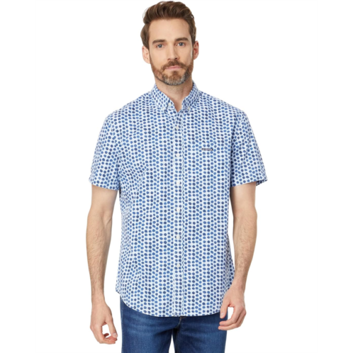 U.S. POLO ASSN. Short Sleeve Classic Fit Discharged Bubble Print Poplin Woven Shirt
