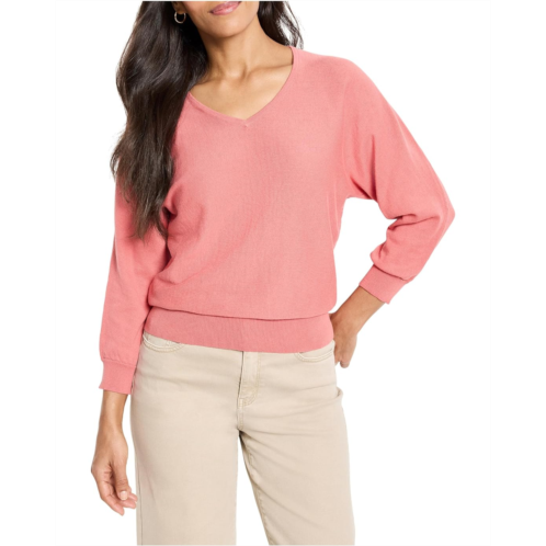 NICZOE Petite Easy V-Neck Pure Cotton Sweater