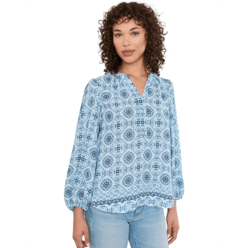 NYDJ Puff Sleeved Popover Top