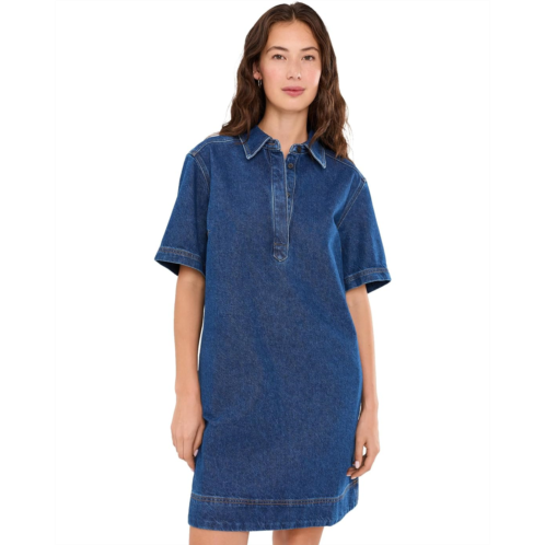 Womens Madewell Polo Mini Dress in Airy Denim