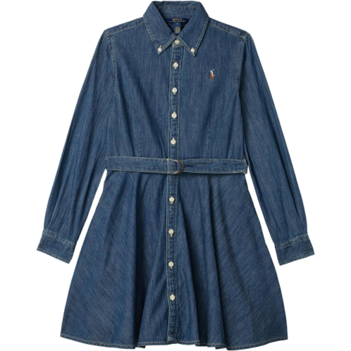 Polo Ralph Lauren Kids Belted Cotton Denim Shirtdress (Big Kids)
