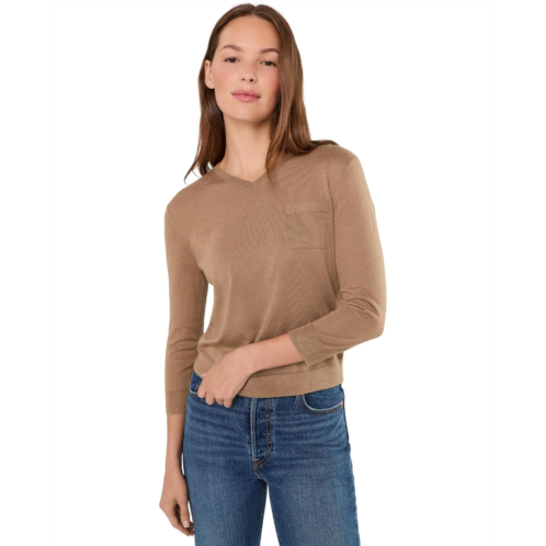 Womens Vince 3/4 Sleeve V-Neck