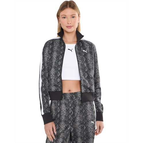 Womens PUMA T7 Snake Print Short Track Jacket
