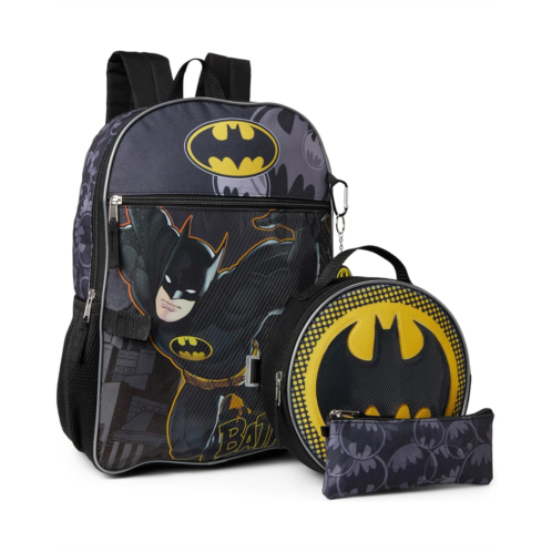 BIOWORLD Kids Batman 5-Piece Backpack Set (Little Kid/Big Kid)