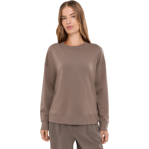 Eileen Fisher Petite Cozy Brushed Terry Hug Crew Neck Sweatshirt