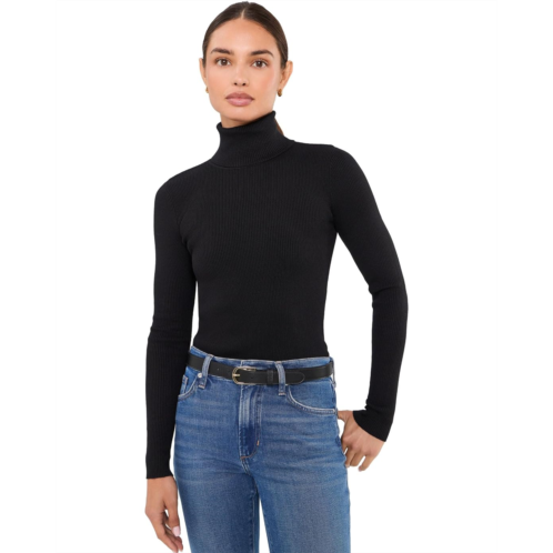 POLO Ralph Lauren Womens Lauren Ralph Lauren Cotton-Blend Ribbed Turtleneck