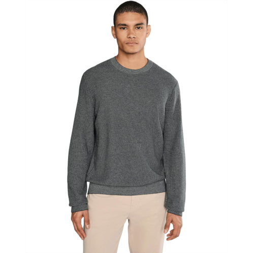 Mens Vince Geo Jacquard Long Sleeve Crew