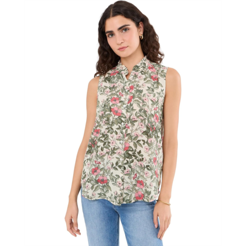 Womens NYDJ Ruffle Neck Blouse