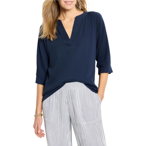 Womens NICZOE Crinkle Knit Cafe Top