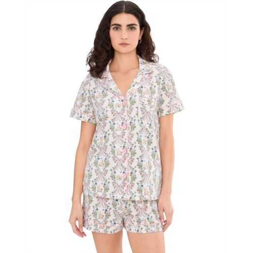 Womens Bedhead PJs Short Sleeve Shorty Cotton Knit Pajama Set