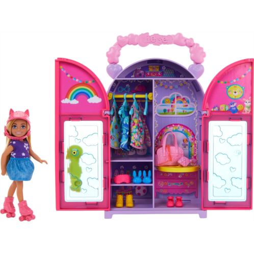 Barbie Chelsea Doll & Fashion Closet Playset New for 2026 Small Doll Including Foldable Closet Playset & 15 Accessories Ages 3