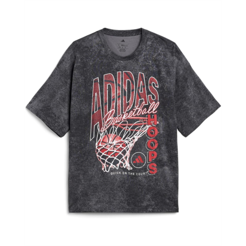 Boys adidas Kids AOP Basketball Wash Tee (Big Kid)