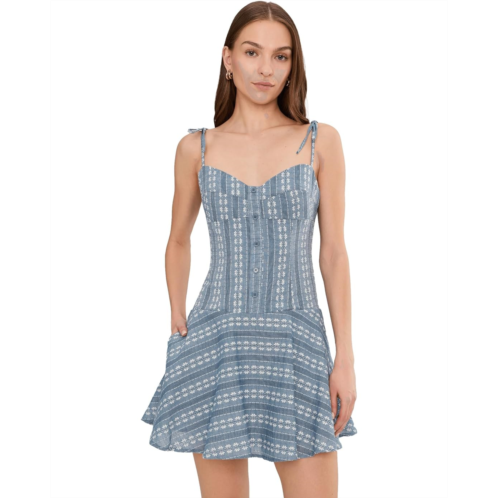 Avec Les Filles Drop Waist Shirting Mini Dress