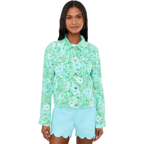 Womens Lilly Pulitzer Seaspray Linen Jacket