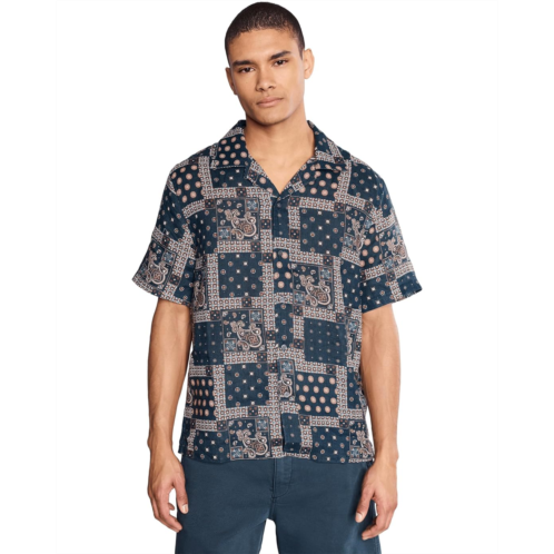 Mens John Varvatos Dan Camp Collar Shirt