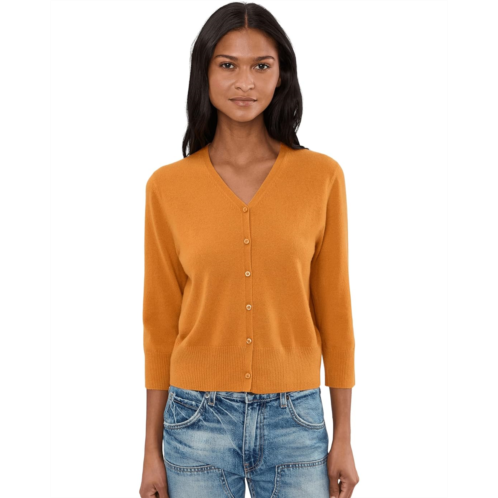 Womens Vince Elbow Sleeve V-Neck Cardi