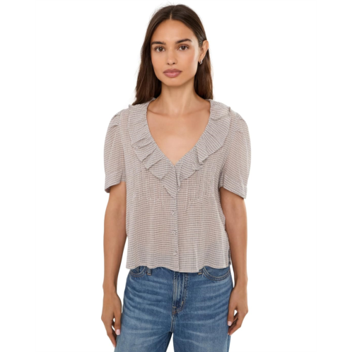 Womens Madewell Nelly Top- Gauzy Cotton Check