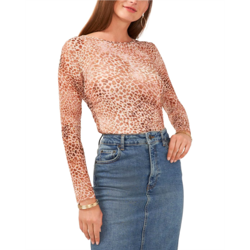 Womens Vince Camuto Long Sleeve Top with Shireed Sleeves