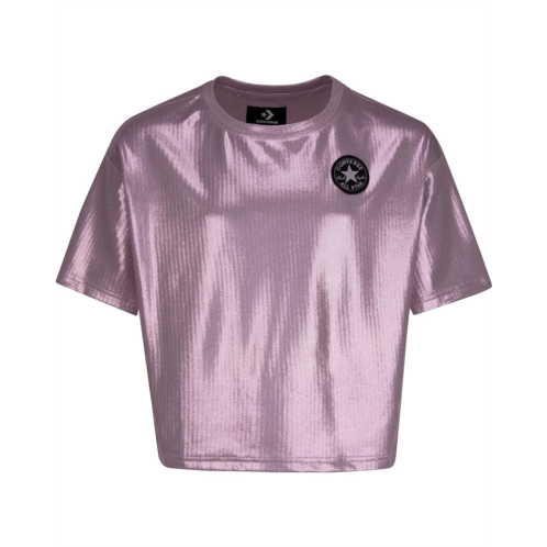 Converse Kids Boxy Foil Knit Top (Big Kids)