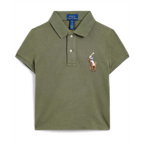 Girls Polo Ralph Lauren Kids Boxy Big Pony Stretch Mesh Polo Shirt (Big Kid)