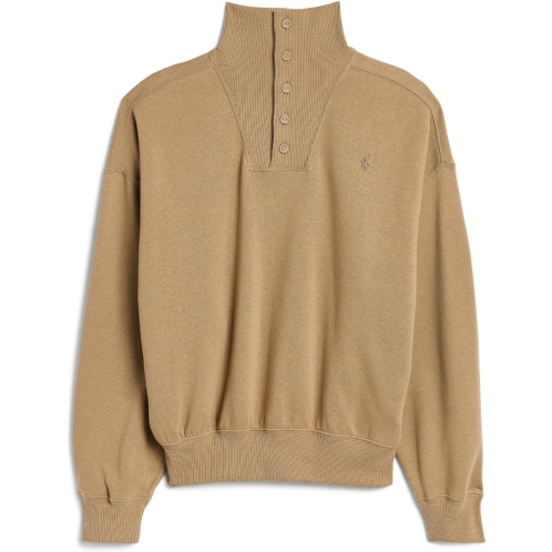 Girls Polo Ralph Lauren Kids Fleece Funnel Neck Boxy Sweatshirt (Big Kid)