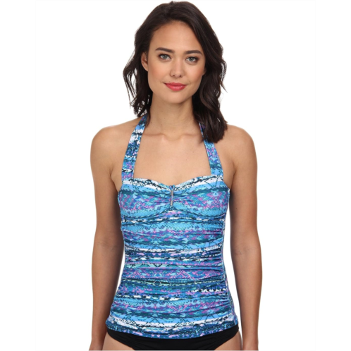 Badgley Mischka Adia Halter Tankini w/ Beads