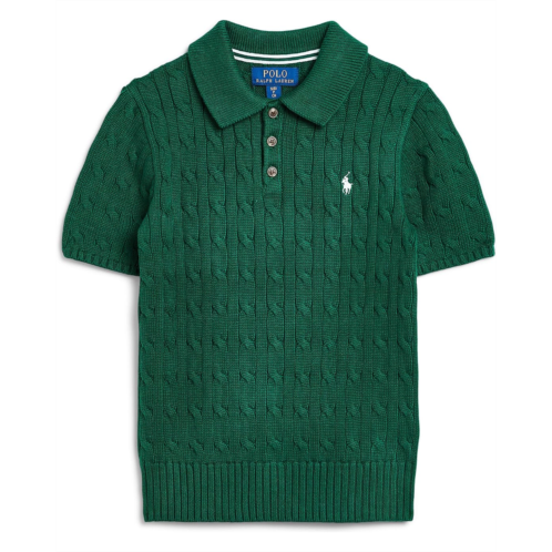 Boys Polo Ralph Lauren Kids Cable-Knit Cotton Polo Sweater (Big Kid)