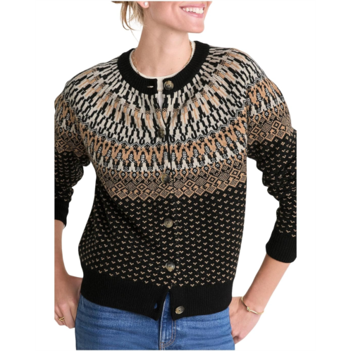 Vineyard Vines Wool Blend Fairisle Button Cardigan Sweater