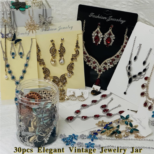 Mystery Jewelry Jar Gothic Vampire Jewelry Set for Women Halloween Gifts