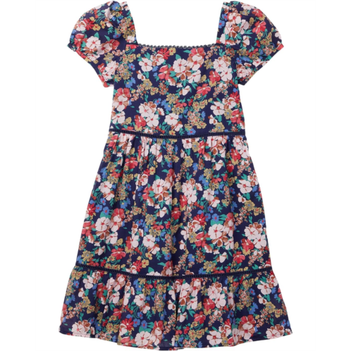 Janie and Jack Floral Dress (Toddler/Little Kid/Big Kid) Janie and Jack Floral Dress (Toddler/Little Kid/Big Kid)
