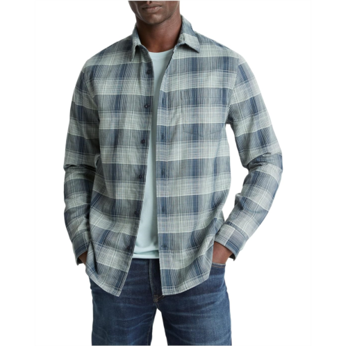 Mens Vince Big Sky Plaid Long Sleeve Shirt